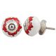 Red Hibiscus Floral Knob
